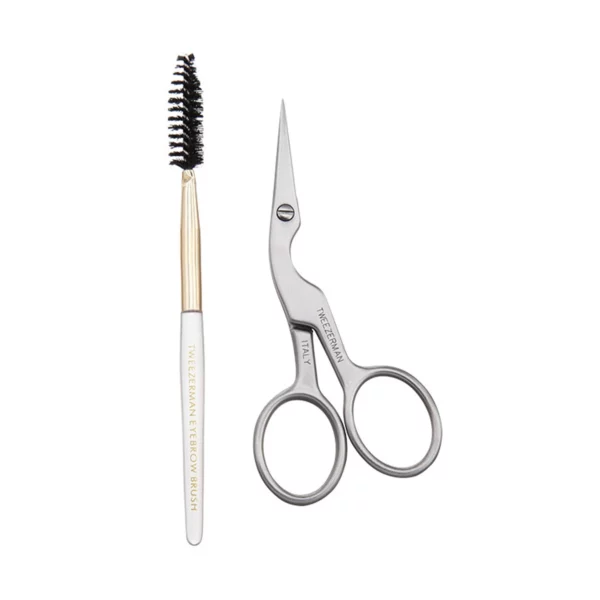 TWEEZERMAN EYEBROW SHAPING SCISSORS & BRUSH