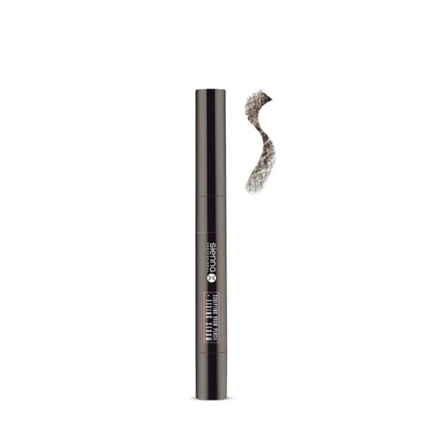 SCULPTING BROW PENCIL & FIXING SERUM - DARK BRUNETTE - Image 4