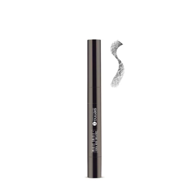 SCULPTING BROW PENCIL & FIXING SERUM - NATURAL BLACK - Image 4